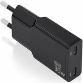 Wall Charger Aisens ASCH-30W2P049-BK Black 30 W